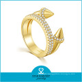 Low MOQ Fashion Women Accessories Gold Plated Silver Rings (R-0637)